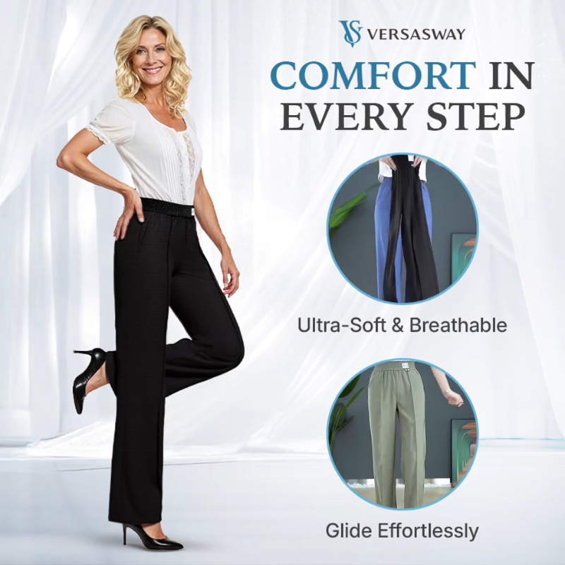 VersaSway - Ultra Smooth High Rise Elastic Waist Comfy Pants